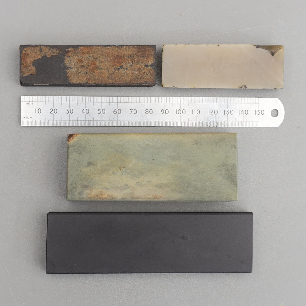 Set 4 Sharpening Stones Arkansas Charnley Forest Grey Slate Hone