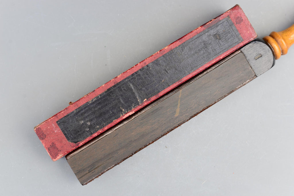 Ernst Leitz Bergmann Germany Natural Hone Razor Leather Strop Sharpening Stone