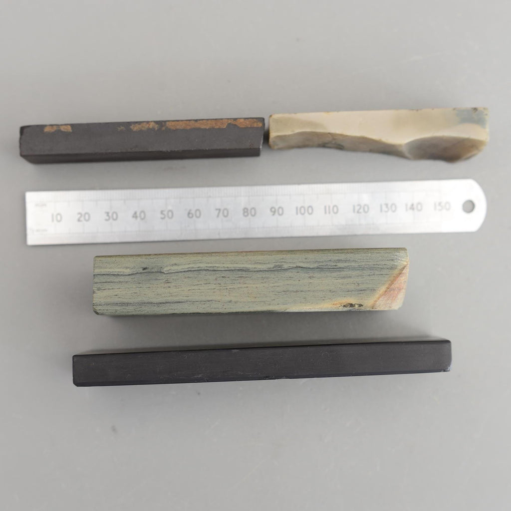 Set 4 Sharpening Stones Arkansas Charnley Forest Grey Slate Hone
