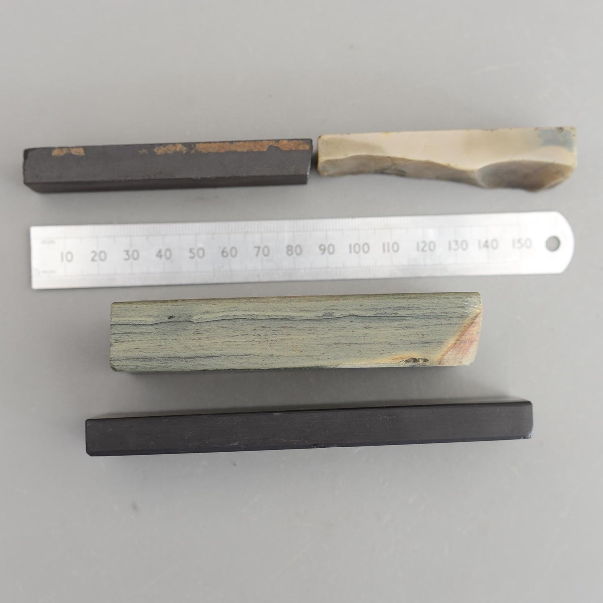 Set 4 Sharpening Stones Arkansas Charnley Forest Grey Slate Hone