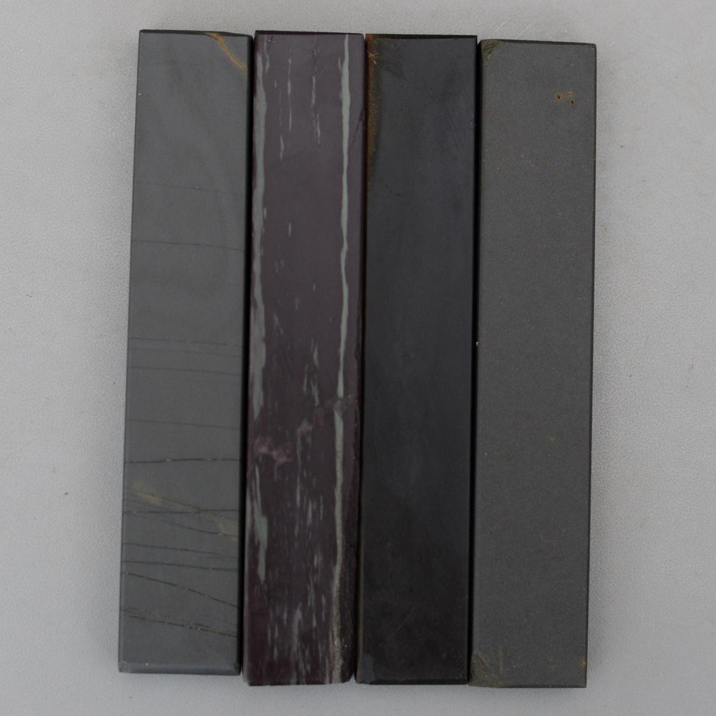 Set 4 Natural Welsh Fine Hone Sharpening Stones Slate Novaculite