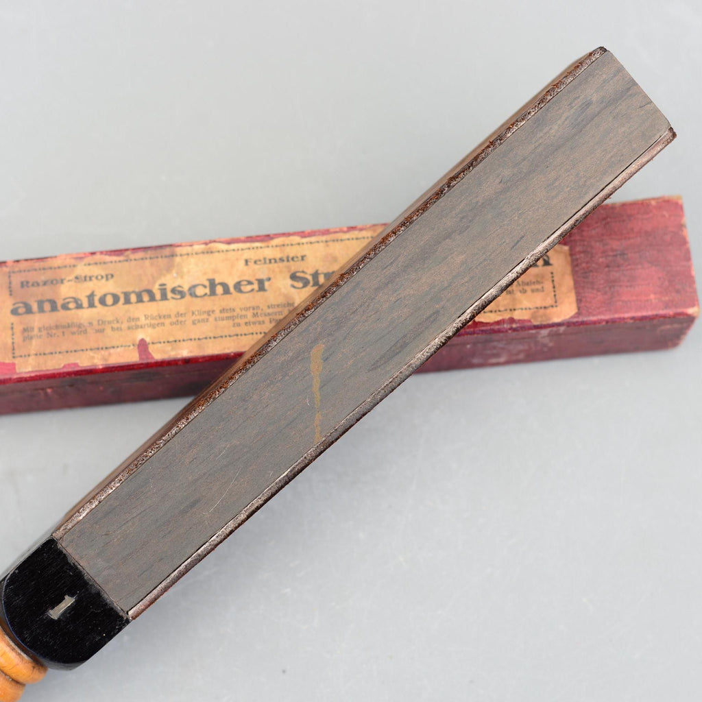 Ernst Leitz Bergmann Germany Natural Hone Razor Leather Strop Sharpening Stone