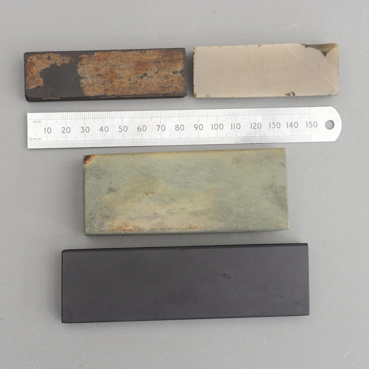 Set 4 Sharpening Stones Arkansas Charnley Forest Grey Slate Hone