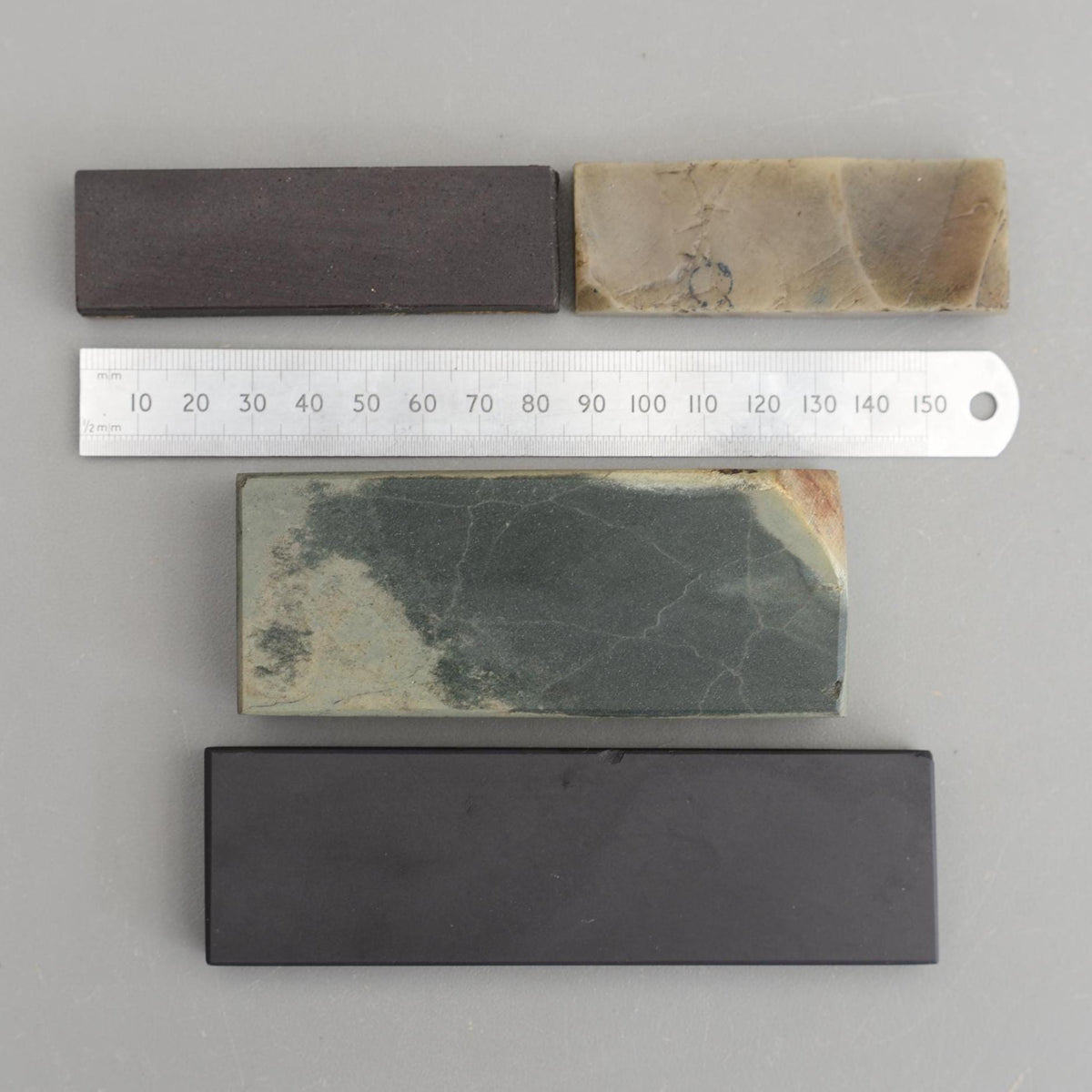 Set 4 Sharpening Stones Arkansas Charnley Forest Grey Slate Hone