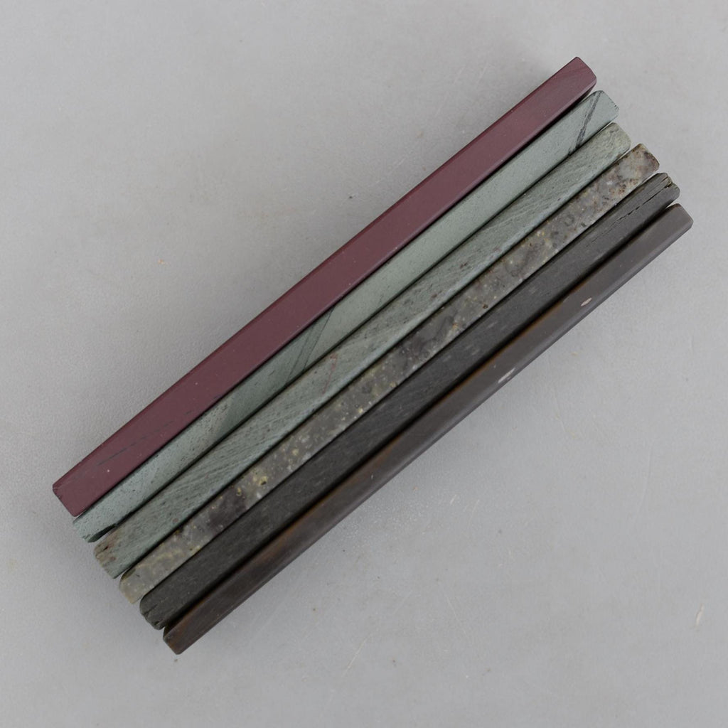 Set 6 Natural Fine Hone Sharpening Stones Glanrafon Llyn Melynllyn Charnley Forest