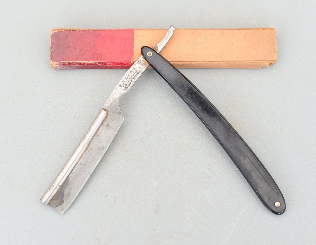 Vintage Erik Anton Berg Shark Straight Razor Eskilstuna Sweden