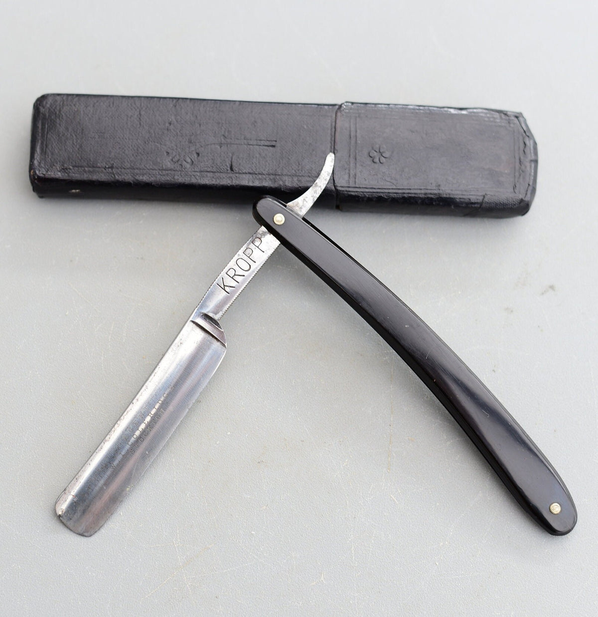 Vintage KROPP Germany Agent W.I. Coleridge Stockton Straight Razor