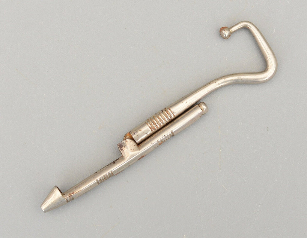 Vintage MECHI Military Folding Boot Jack Boot Pulls Hole Punch
