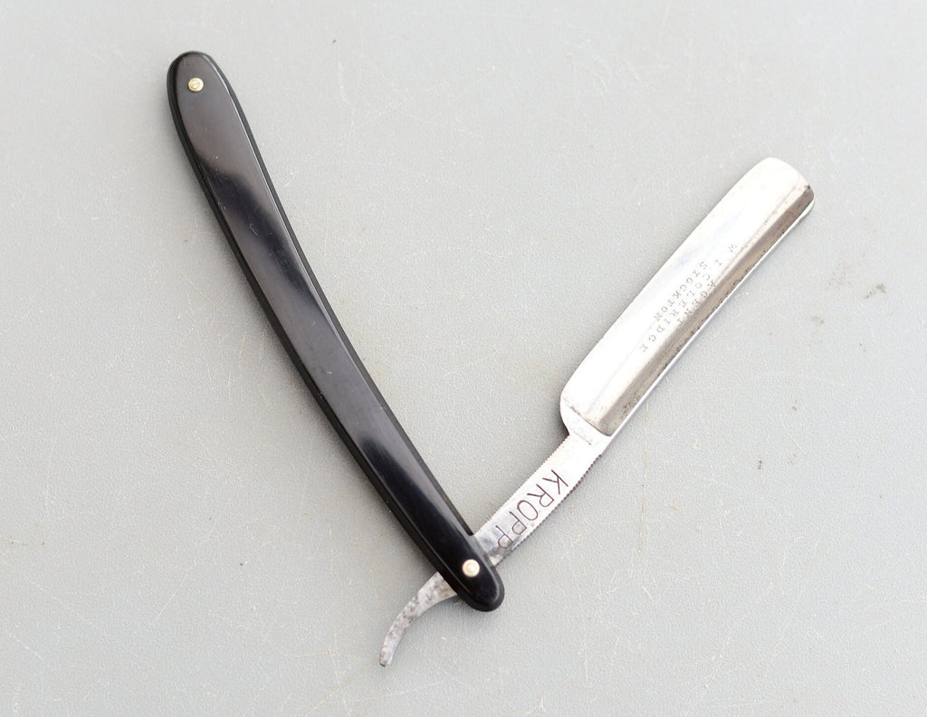 Vintage KROPP Germany Agent W.I. Coleridge Stockton Straight Razor