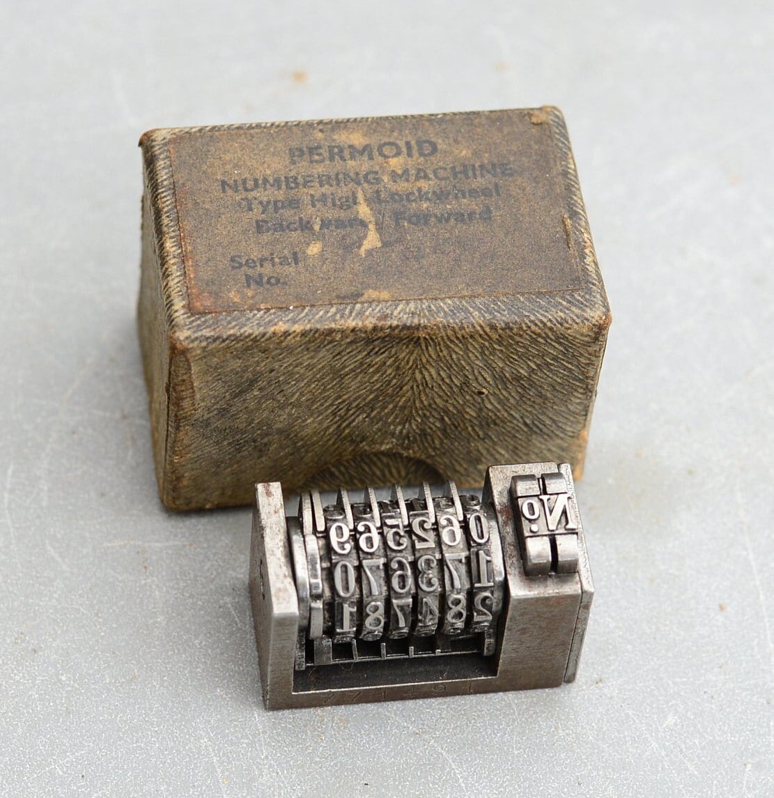 Vintage Leibinger Permoid Numbering Machine No 6 Digit Letterpress