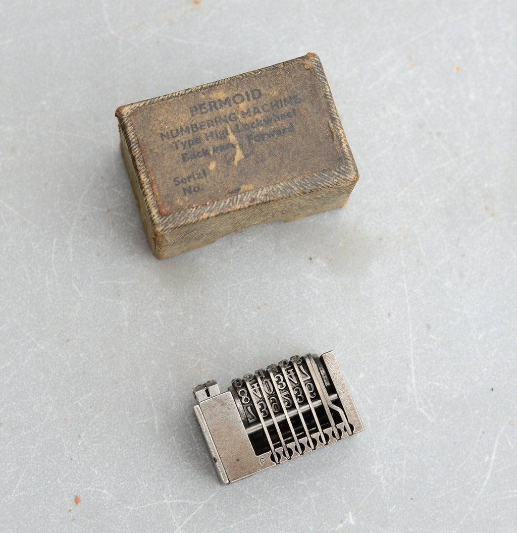 Vintage Leibinger Permoid Numbering Machine No 6 Digit Letterpress