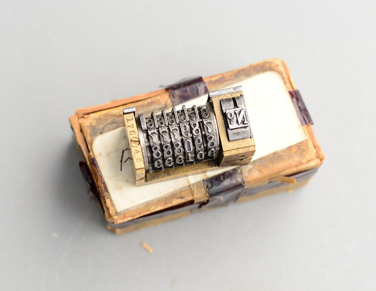 Vintage No 17645 Numbering Machine No 6 Digit Letterpress