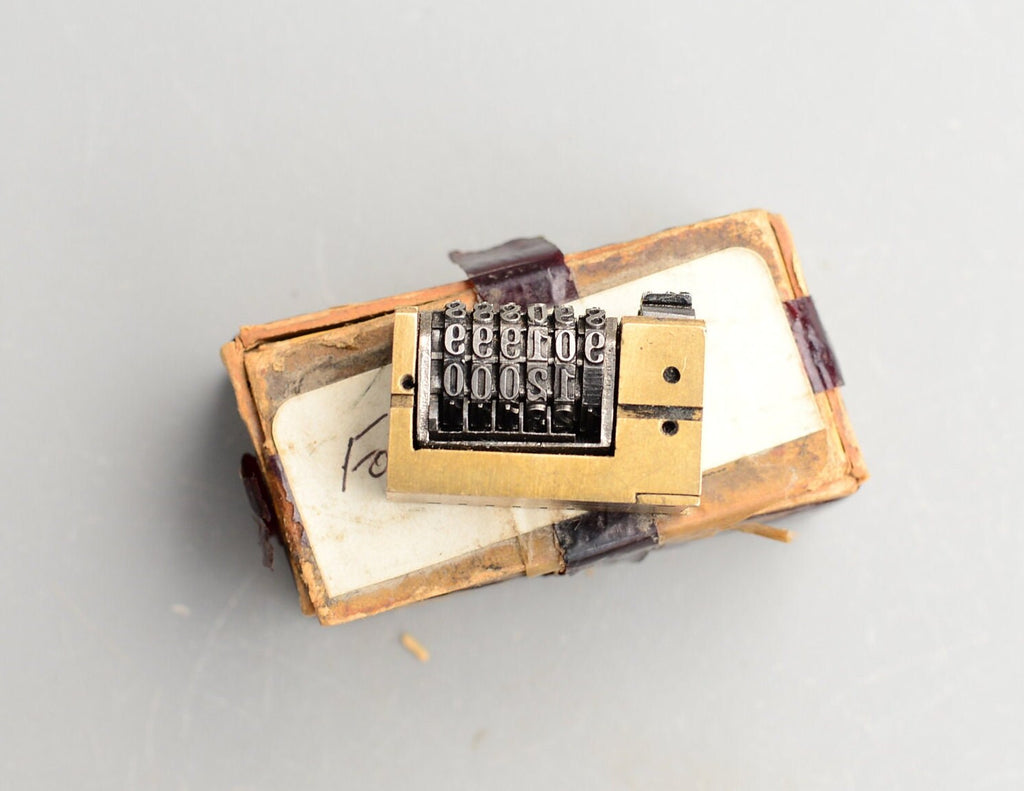 Vintage No 17645 Numbering Machine No 6 Digit Letterpress