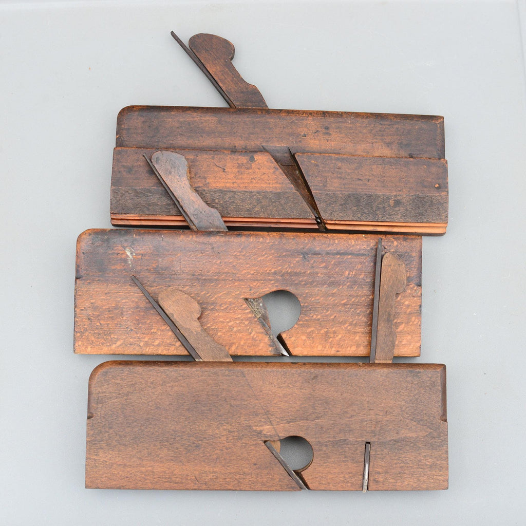 Set 3 Vintage Rare T.I.Ellington Wooden Moulding Plane