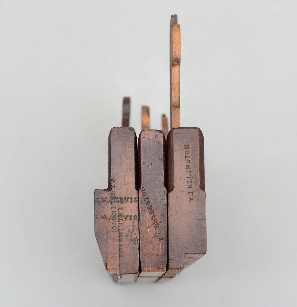 Set 3 Vintage Rare T.I.Ellington Wooden Moulding Plane