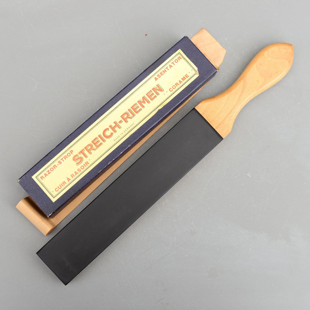 Vintage TIMESCO Streich Riemen Leather Razor Strop Hone Stone London