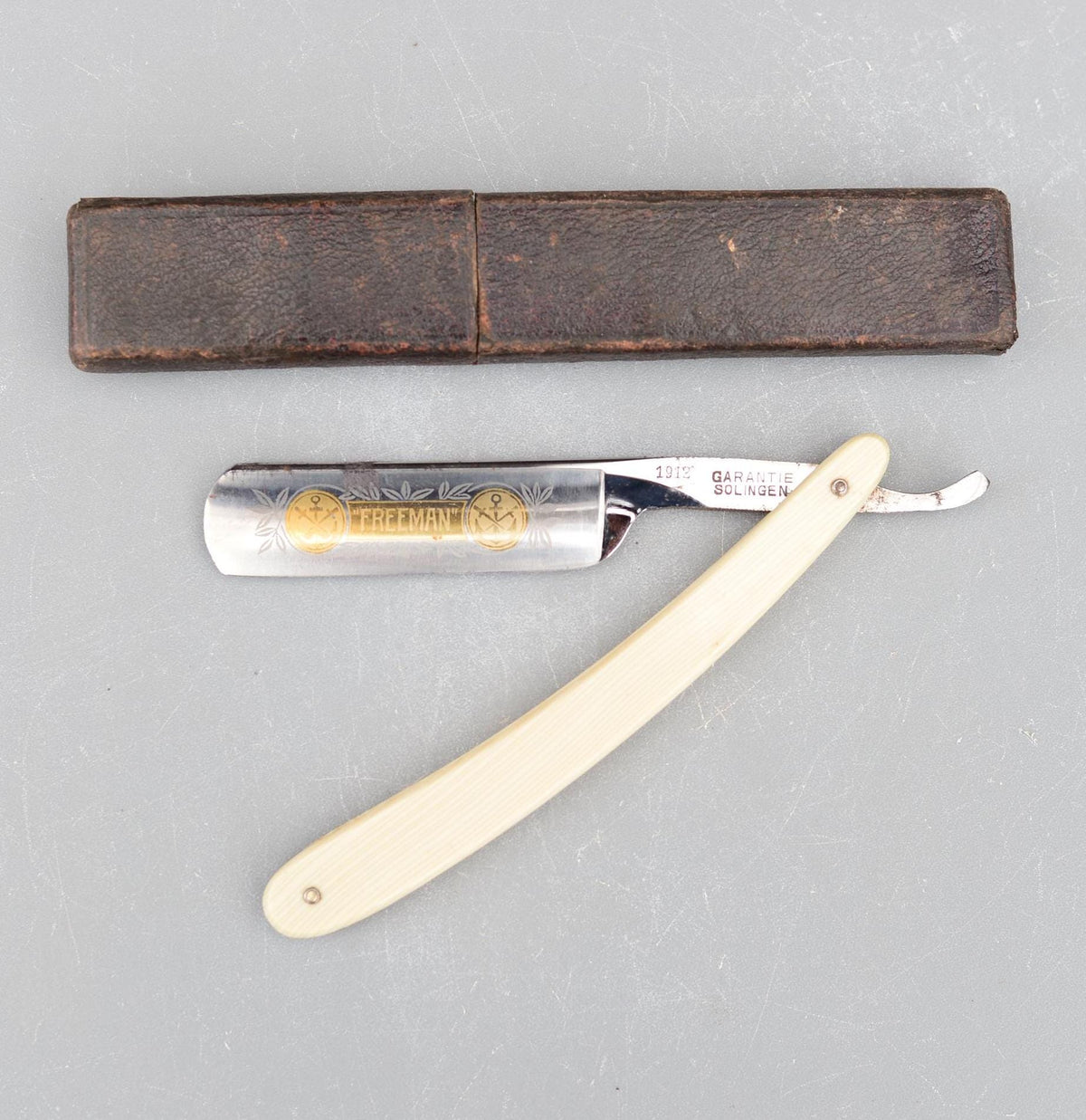 Vintage FREEMAN No 1912 Garantie Solingen Germany Straight Razor