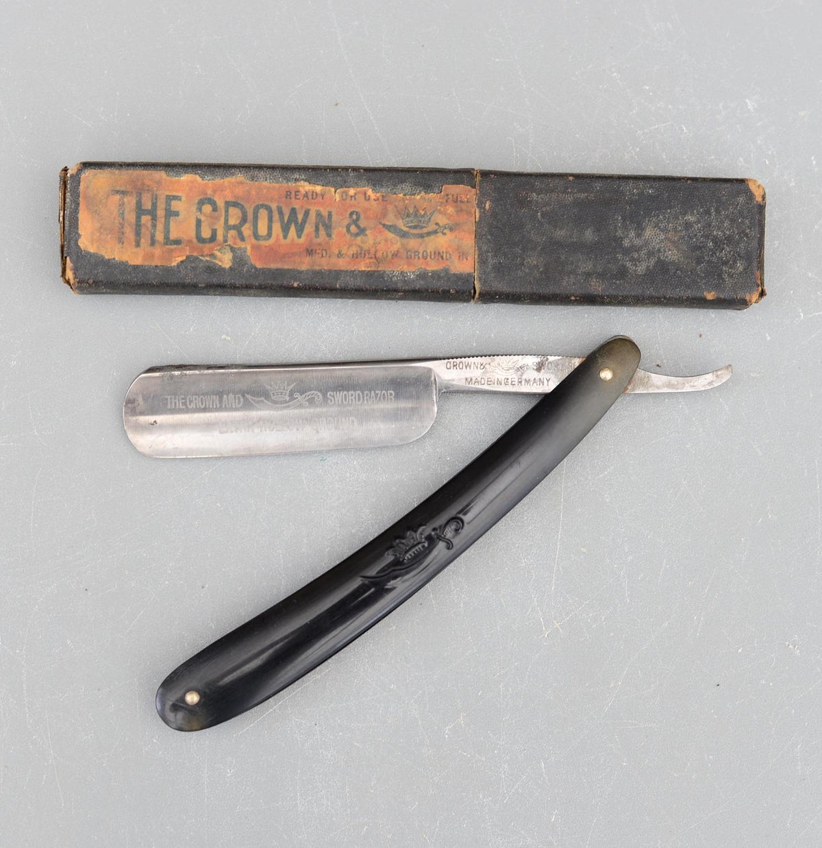 Vintage The Crown and Sword ERN No 1166 Germany Straight Razor