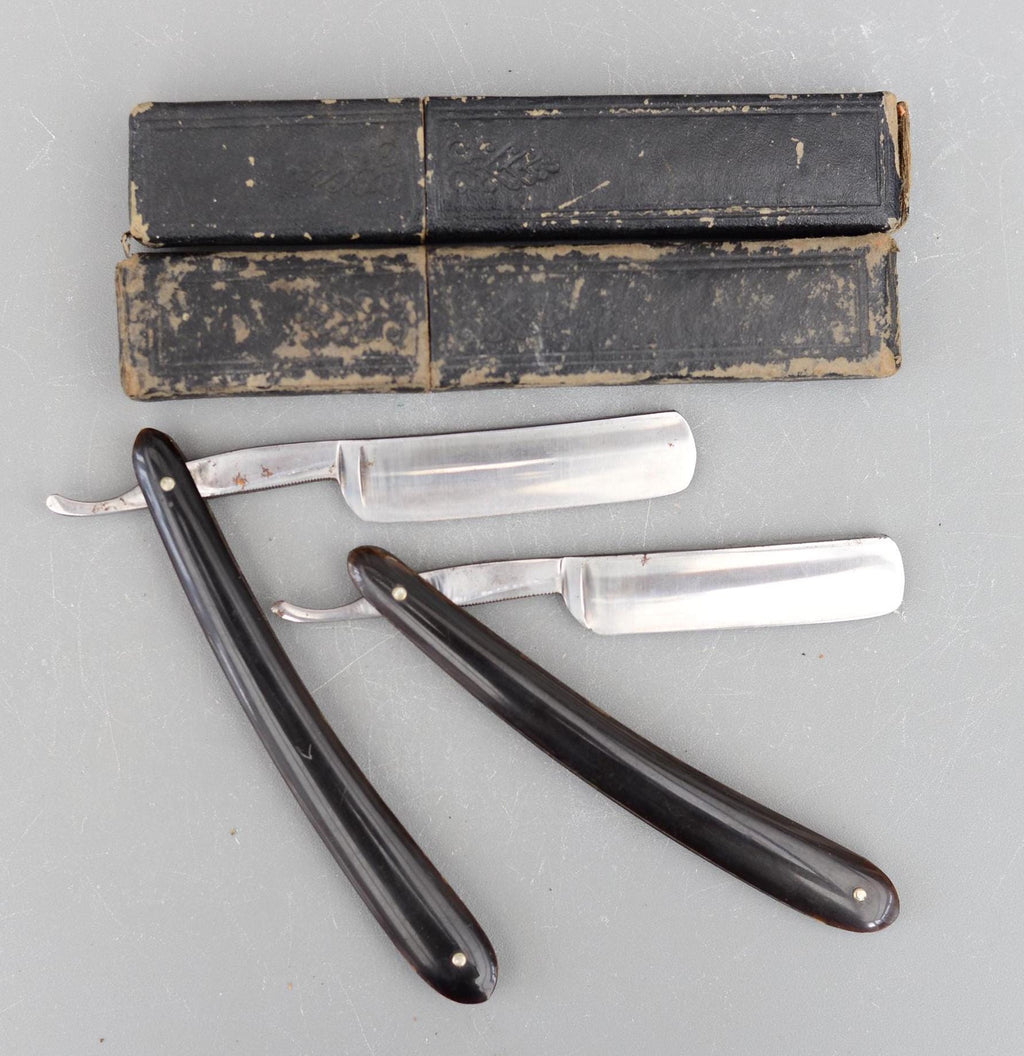 Set 2 Vintage Extra Quality Sheffield England Straight Razors
