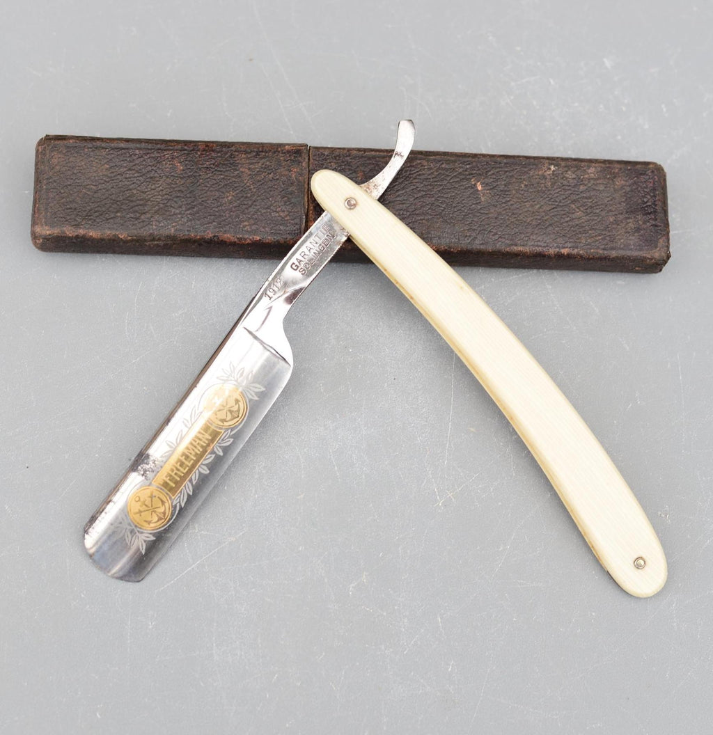 Vintage FREEMAN No 1912 Garantie Solingen Germany Straight Razor