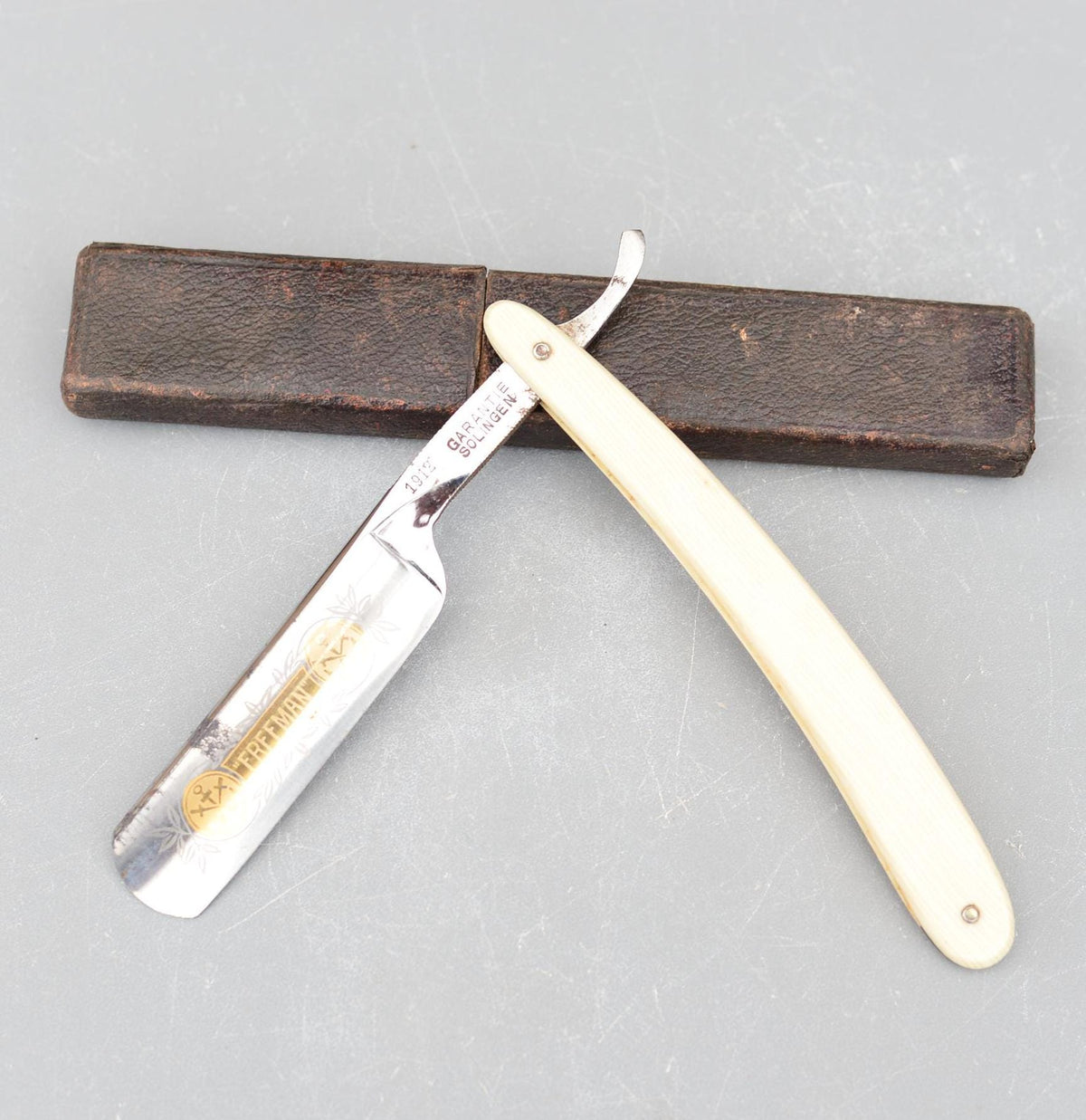 Vintage FREEMAN No 1912 Garantie Solingen Germany Straight Razor