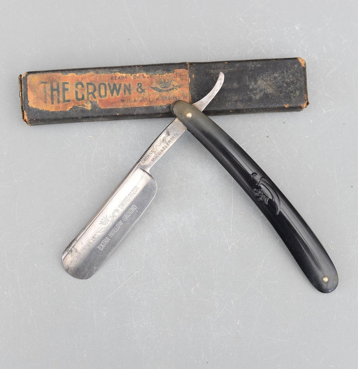 Vintage The Crown and Sword ERN No 1166 Germany Straight Razor