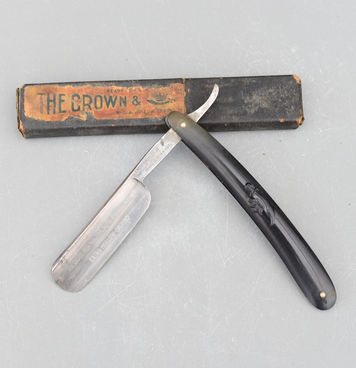 Vintage The Crown and Sword ERN No 1166 Germany Straight Razor