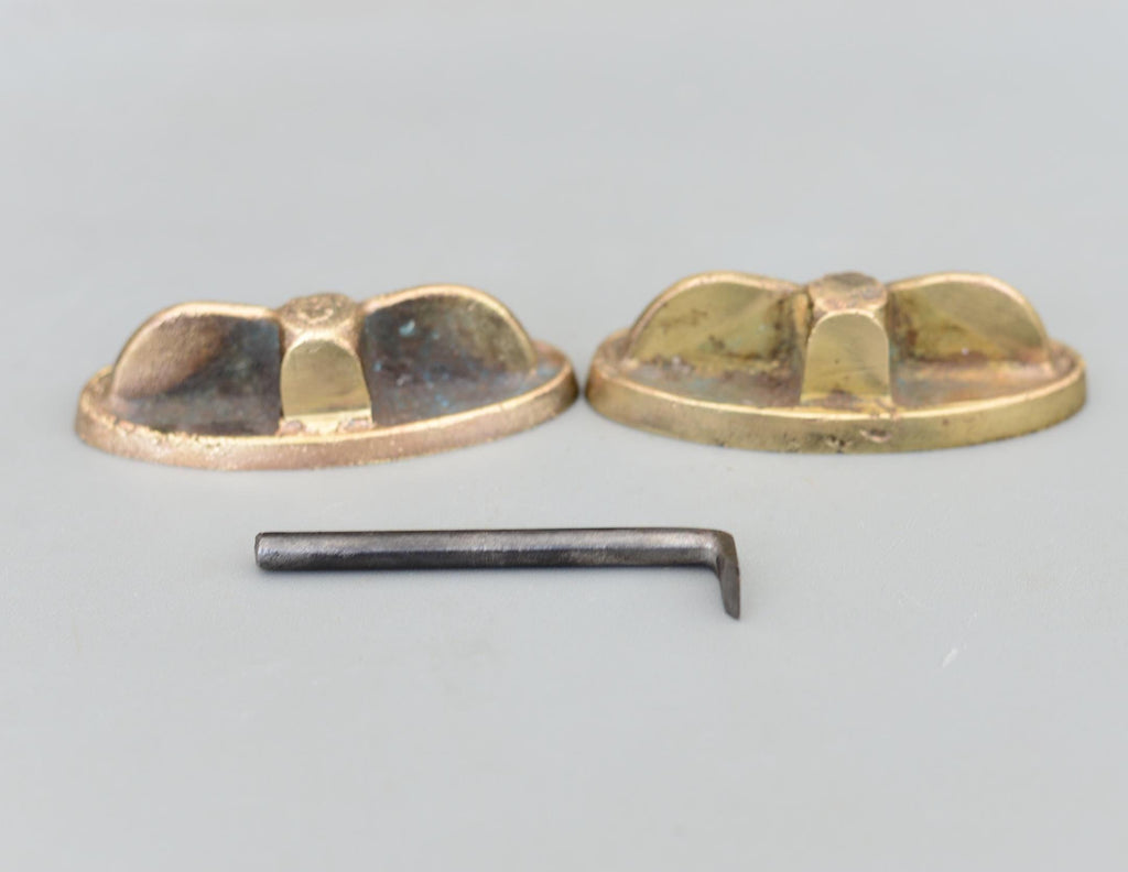 Set 2 Vintage Hand Made Base Solid Brass Router Plane Iron