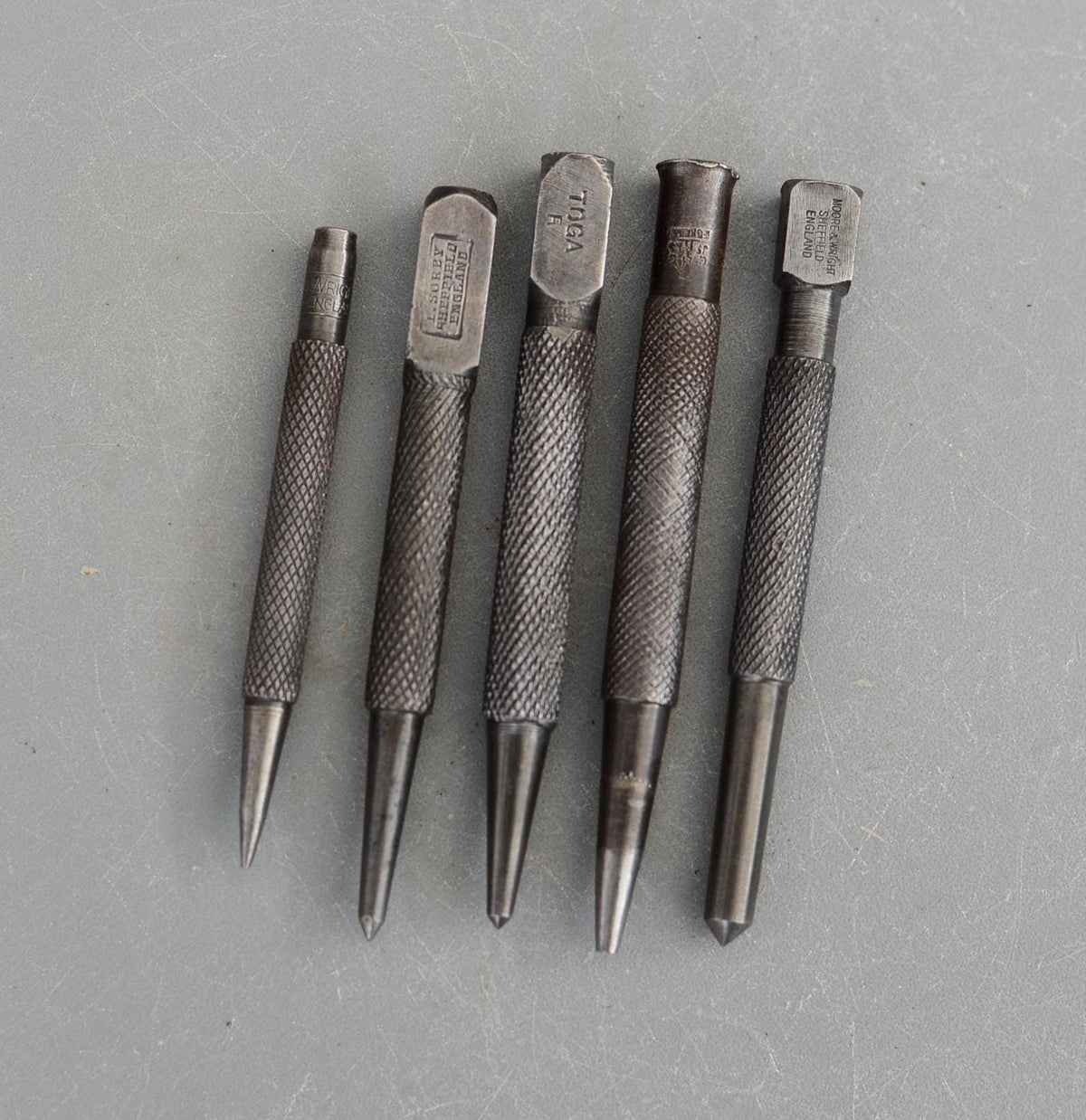Set 5 Vintage Punches I.Sorby Toga Moore Wright JSS Sheffield