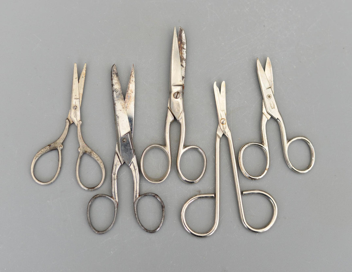 5 Vintage Rare Sheffield Tailors Scissors Sewing Shears