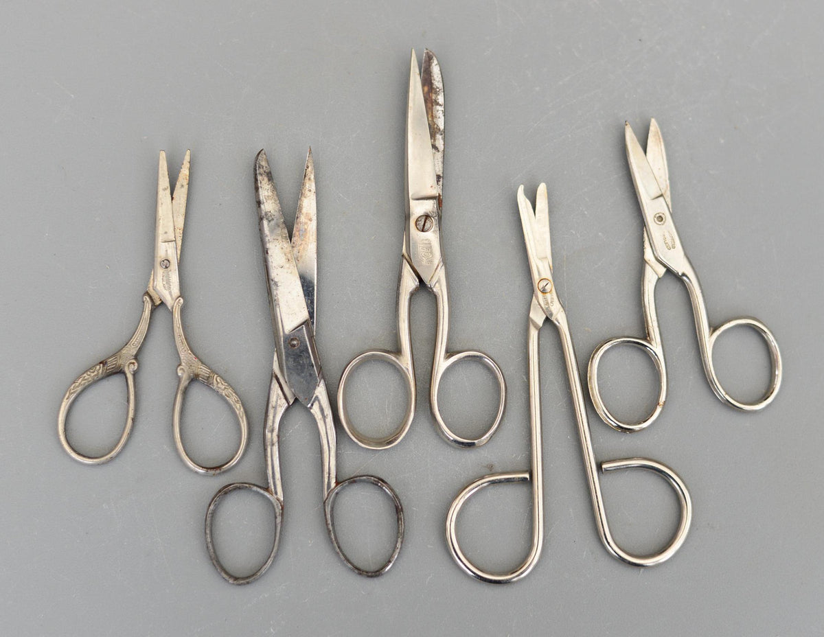 5 Vintage Rare Sheffield Tailors Scissors Sewing Shears