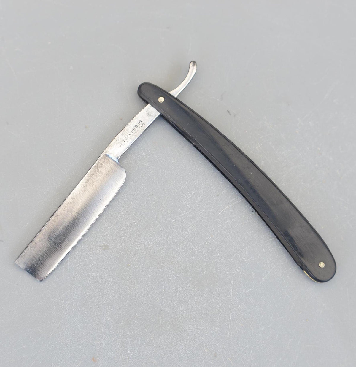 Vintage Made & Ground in Sheffield Straight Razor Hollow 1 Side