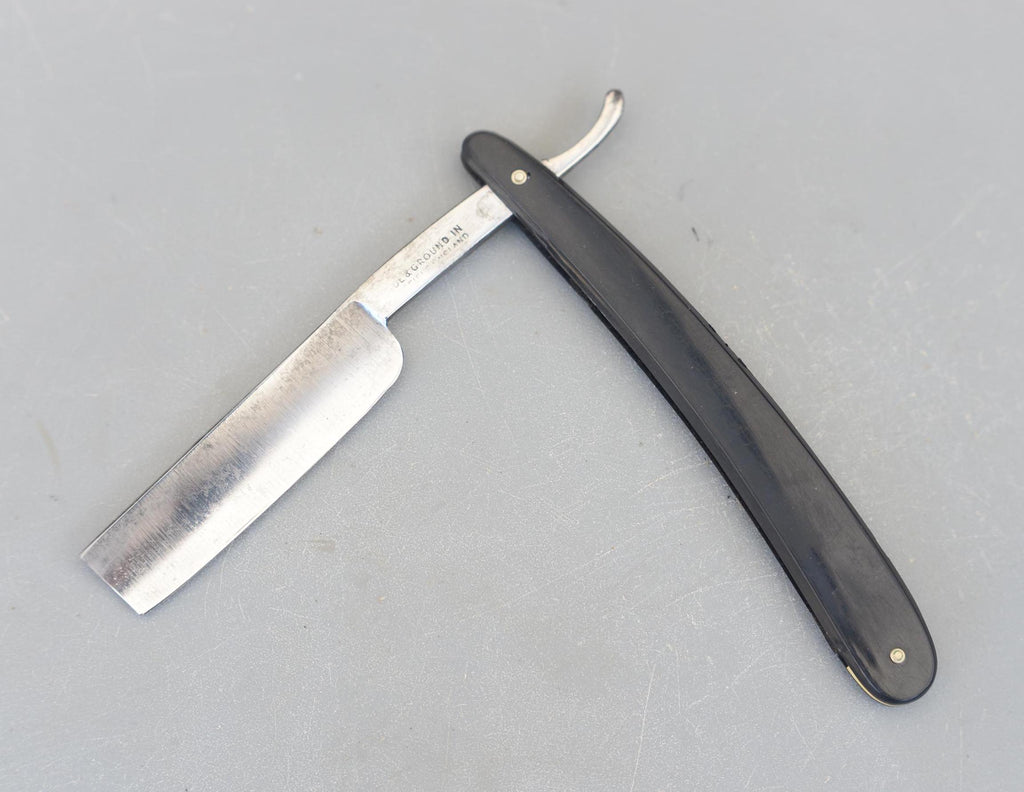 Vintage Made & Ground in Sheffield Straight Razor Hollow 1 Side