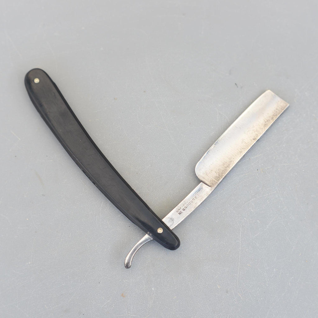 Vintage Made & Ground in Sheffield Straight Razor Hollow 1 Side