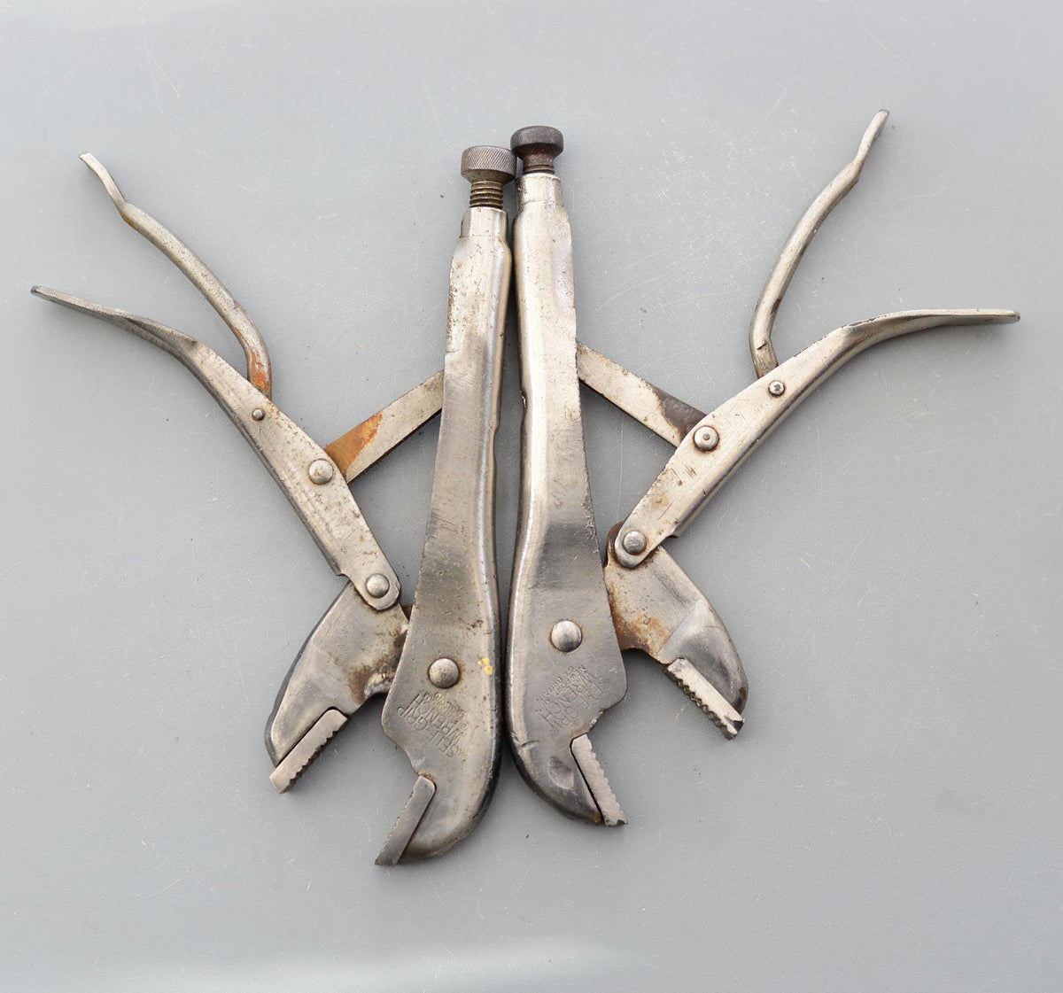 Set 2 Large 9'' MOLE Self Grip Welding Wrench Pliers