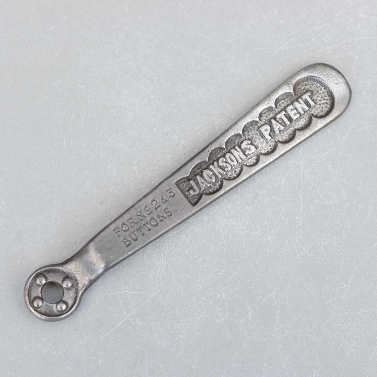 Vintage Jacksons Patent Button Plates Spanner D & E No 2 3 Size