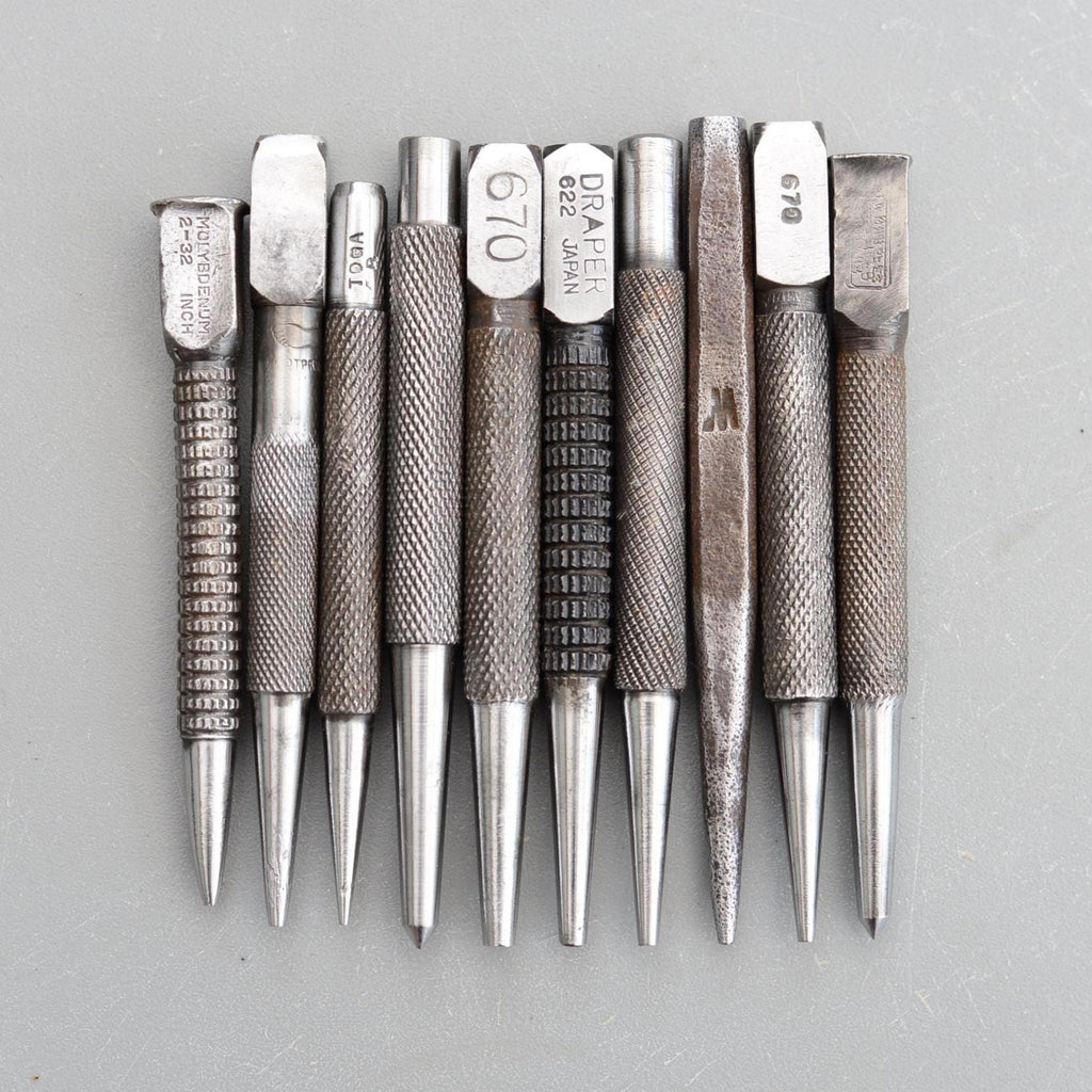 Set 10 Vintage Stanley Toga Miller Falls Footprint W.Marples Centre Punches