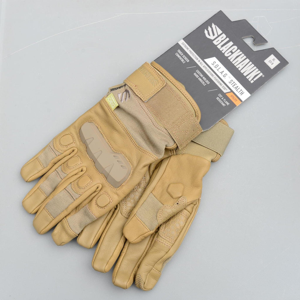 1 Blackhawk SOLAG Stealth Coyote 499 Touch Screen Compatible Hard Knuckle Cut Flame Resistant Glove XL EU8 / S EU5