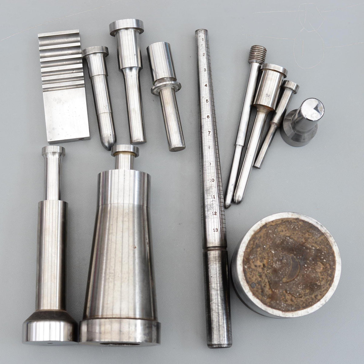Set Vintage Jewelry Tools Anvil Stake Steel Round Head Watchmaker Jeweler