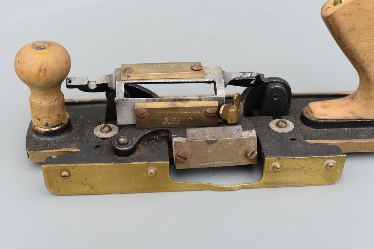 Vintage Rare Jiffy Gunmetal Fibre Board Plane CHALMERS
