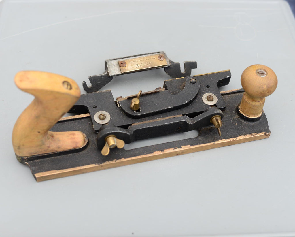 Vintage Rare Jiffy Gunmetal Fibre Board Plane CHALMERS