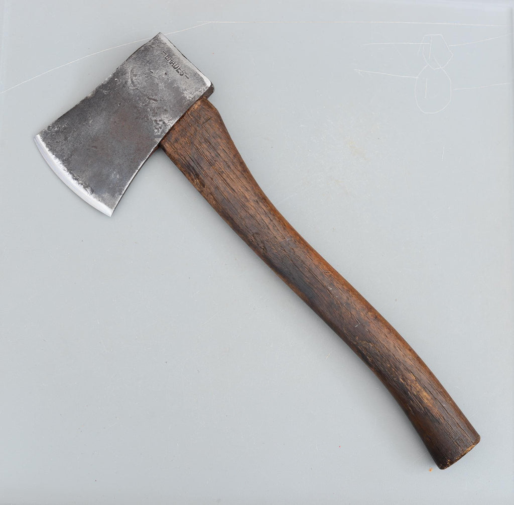 Vintage BRADES Made in England Axe Carpenters Survival Camp Bushcraft Ax