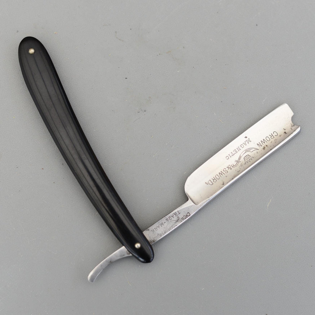 Vintage Crown & Sword Magnetic Straight Razor