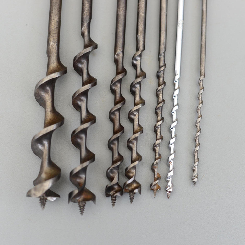 Set 7 Vintage Auger Wood Drill Bit for Bit Brace Sheffield England