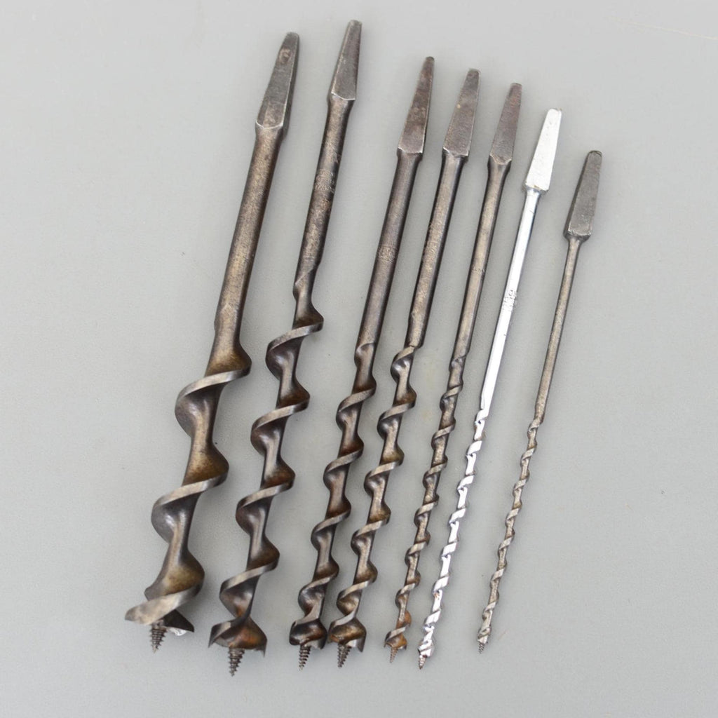 Set 7 Vintage Auger Wood Drill Bit for Bit Brace Sheffield England