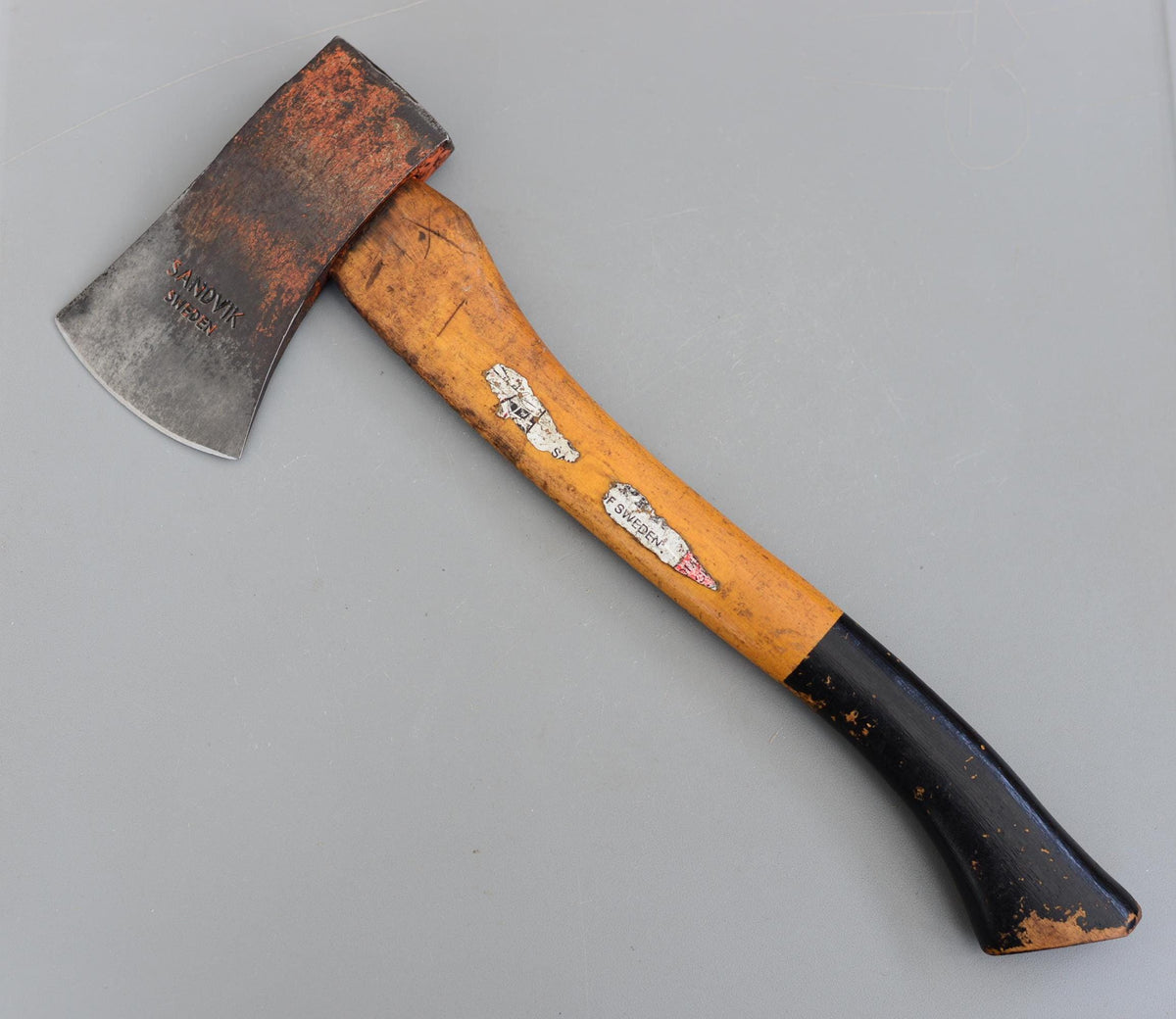 Vintage SANDVIK Sweden Axe 0,6 1 1/4 Carpenters Survival Camp Bushcraft Ax