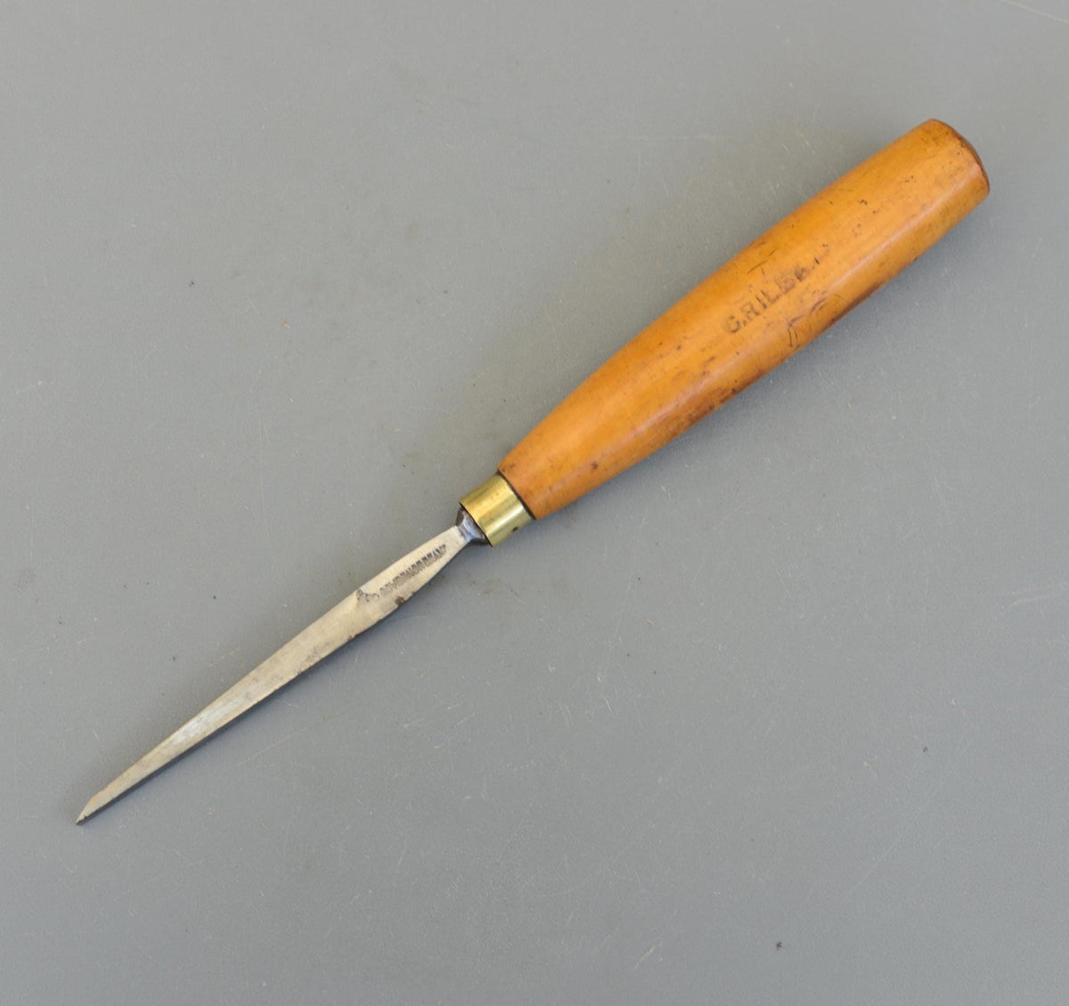 Vintage Governor Brand Cast Steel Carving Chisel 4mm Boxwood Handle