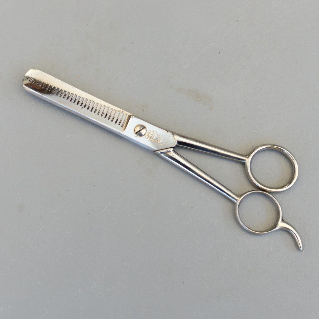 Vintage Rare Angesa Crown Italy Hair Thinning Scissors 7"