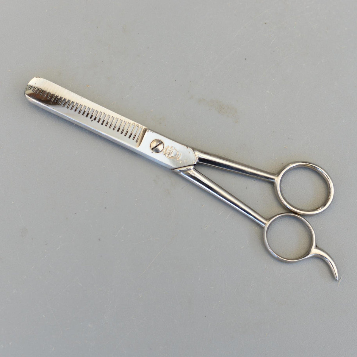 Vintage Rare Angesa Crown Italy Hair Thinning Scissors 7"