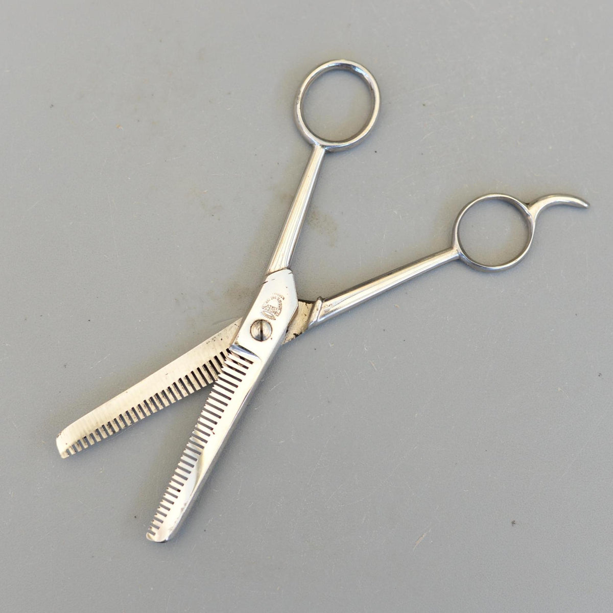 Vintage Rare Angesa Crown Italy Hair Thinning Scissors 7"